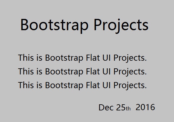 bootstrap projects.
